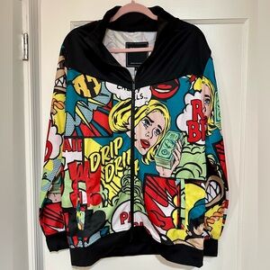 Colorful Reason Comic Print Men’s Jacket